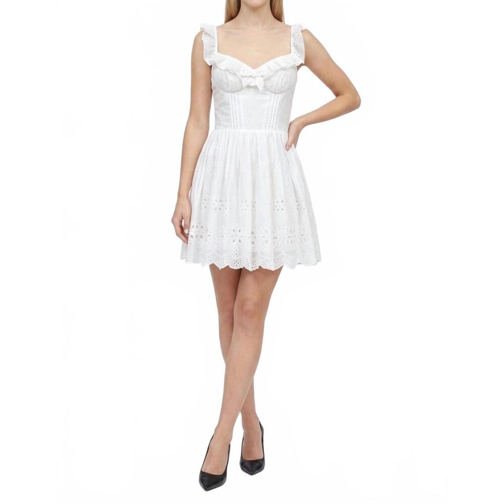 NEW KESTAN aolani mini dress in white